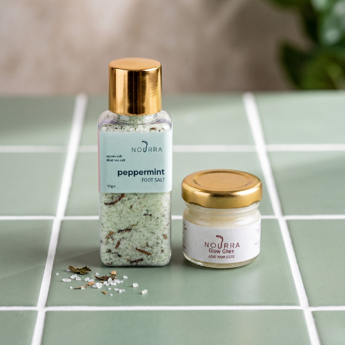 Peppermint Foot Salt + Nourra Glow