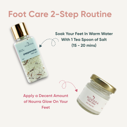Peppermint Foot Salt + Nourra Glow