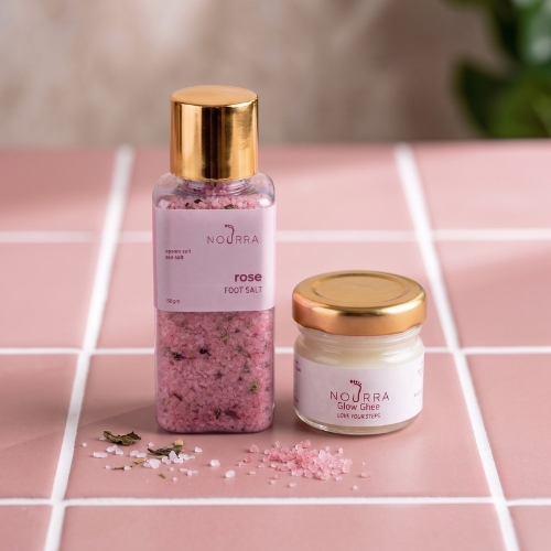Rose Foot Salt + Nourra Glow