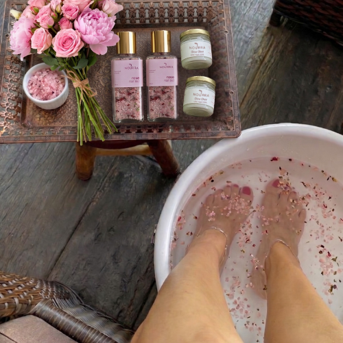 Rose Foot Salt + Nourra Glow