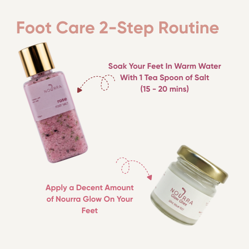Rose Foot Salt + Nourra Glow