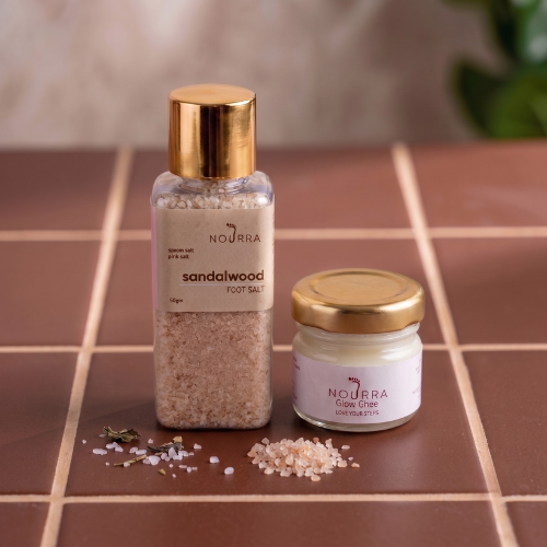 Sandalwood Foot Salt + Nourra Glow
